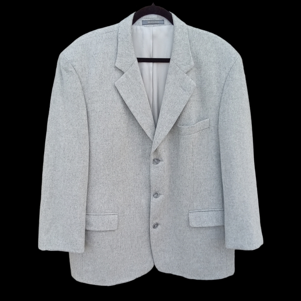 Azzurro Men 100% Cashmere Sportcoat Blazer Made in Italy size EU44R, US54R